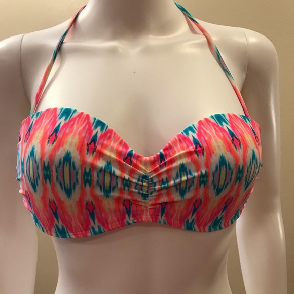 Ocean Pacific Push Up Bikini Swim Top Size Medium Aztec Print - Picture 2 of 16